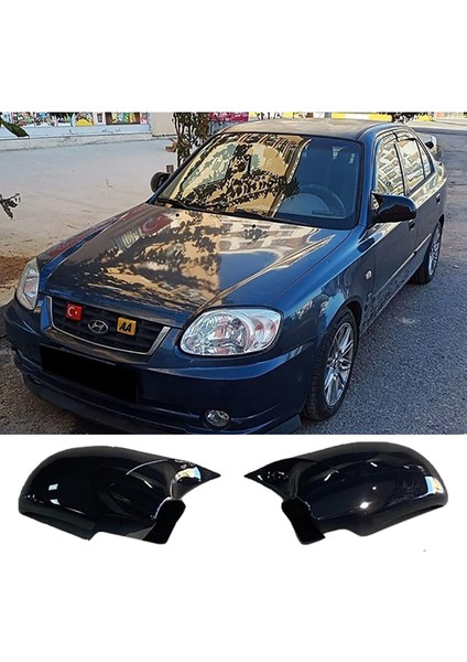 Hyundai Accent Admire Batman Yarasa Ayna Kapağı Parlak Siyah Abs 2003 2004 2005 2006