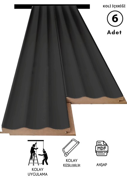 Mdf Tavan ve Duvar Lambri 14X280 cm ( 6 Adet ) fiyatları