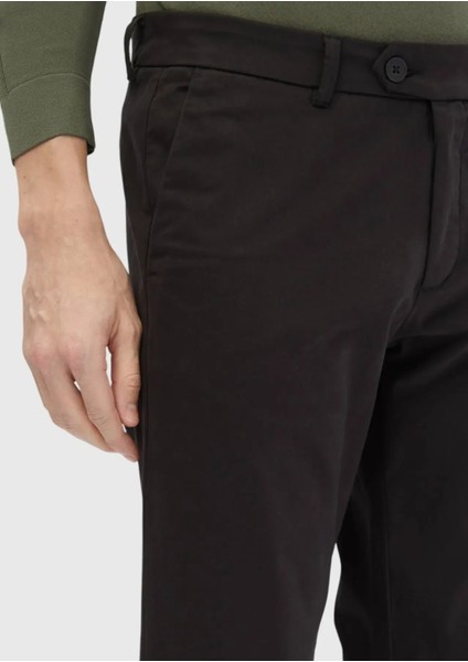 Siyah Düz Dokuma Regular Fit Casual Pamuk Karışımlı Pantolon modelleri