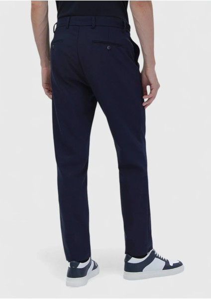 Lacivert Düz Dokuma Jogging Fit Casual Pamuk Karışımlı Pantolon indirimleri