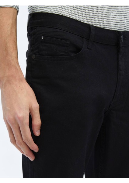 Siyah Slim Fit Denim Pamuk Karışımlı Pantolon modelleri