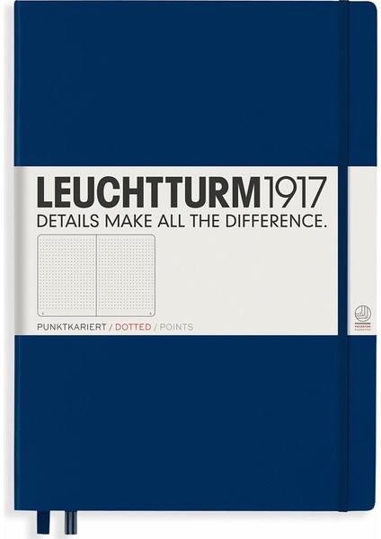 Notebook Master Classic A4+ Hardcover 235 Pages Dotted Navy