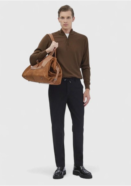 Lacivert Çizgili Dokuma Jogging Fit Casual %100 Pamuk Pantolon