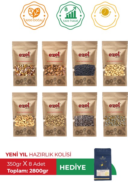 Kuruyemiş Yeni Yıl Hazırlık Seti –Sekiz Malzemeli