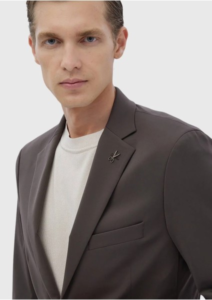 Bordo Düz Comfort Fit Örme Takım Elbise fırsatları