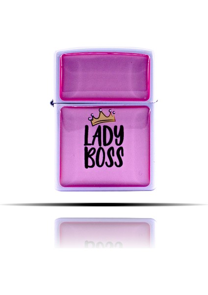 Lady Boss Beyaz Tarzı Benzinli Çakmak