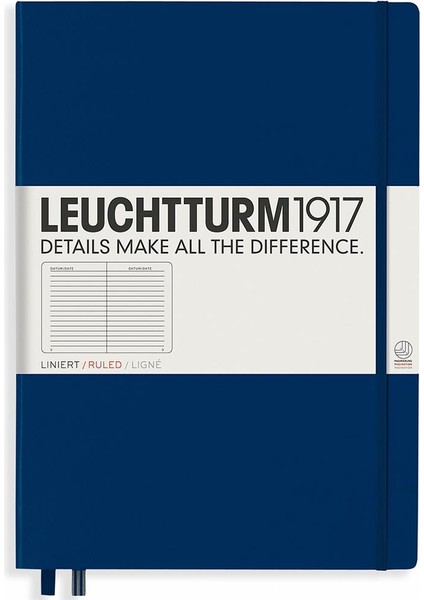 Notebook Master Classic A4+ Hardcover 235 Pages Ruled Navy