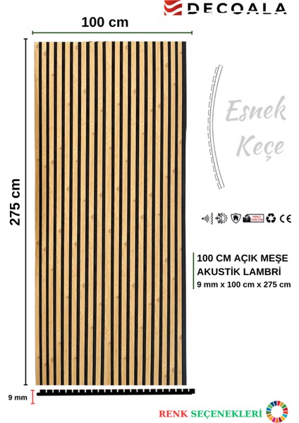 100X275 cm Akustik Duvar Paneli