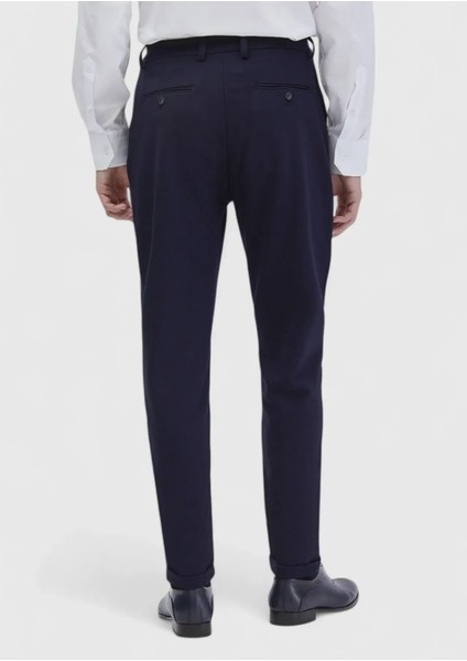 Lacivert Düz Örme Regular Fit Casual Pantolon indirimleri