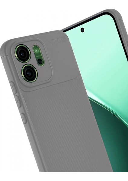Oppo Reno 14F Auto Focus Karbon Kapak - Gri modelleri