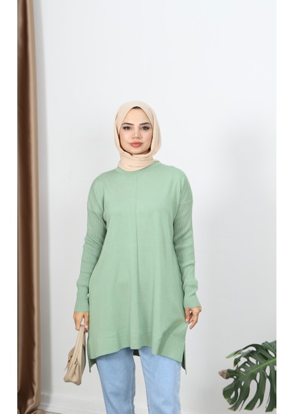 Kolları Fitilli Merserize Tunik fırsatları
