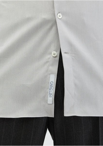 Gri Düz Regular Fit Dokuma Klasik %100 Pamuk Gömlek indirimleri