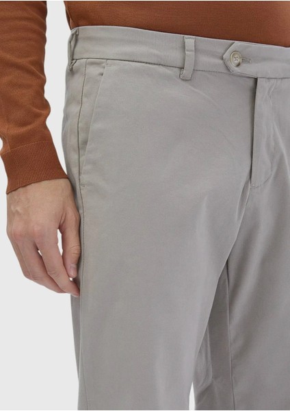 Bej Düz Dokuma Regular Fit Casual Pamuk Karışımlı Pantolon fırsatları