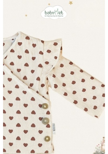 %100 Pamuk Müslin Kız Bebek Takımı 2'li – Kalp Desenli Alt Üst Set Doğal & Yumuşak & Nefes Alabilir fiyatları