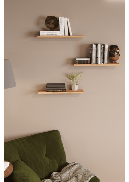 DF05101AC 3'lü Dekoratif Uçan Raf Duvar Rafı