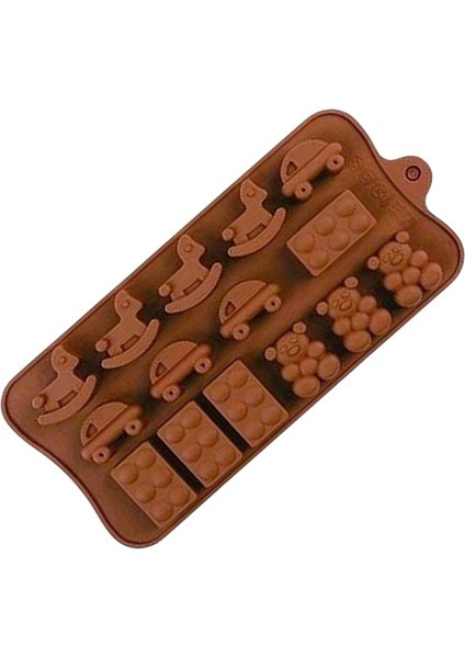 Silikon Çikolata Kalıbı LEGO & Araba & Kızak Desenli