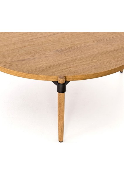 Zone Yuvarlak Orta Sehpa - Ahşap Ayaklı Bohem Tarz modelleri