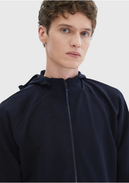 Lacivert Kapüşonlu Düz Sweatshırt modelleri