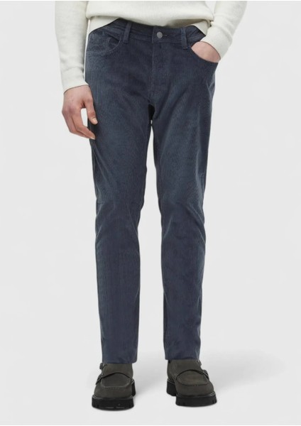 Mavi Fitilli Dokuma Slim Fit Kadife Casual Pamuk Karışımlı Pantolon fiyatları