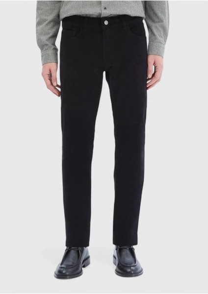 Siyah Fitilli Dokuma Slim Fit Kadife Casual Pamuk Karışımlı Pantolon fiyatları