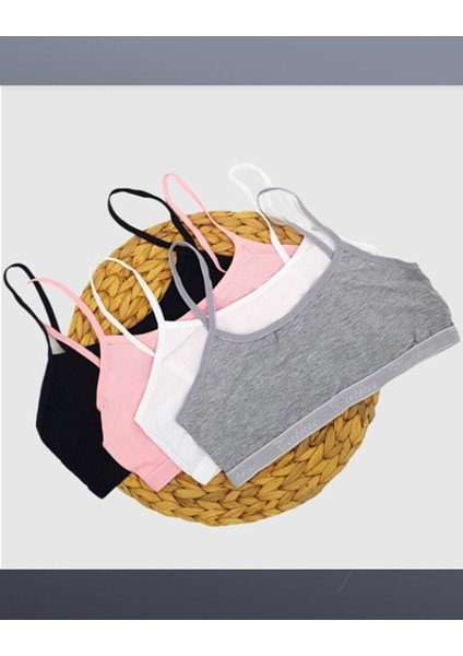 Kız Çocuğu Esnek Ilk Sütyen - Elastik Kumaş 6'lı Ekonomik Paket TKC0844