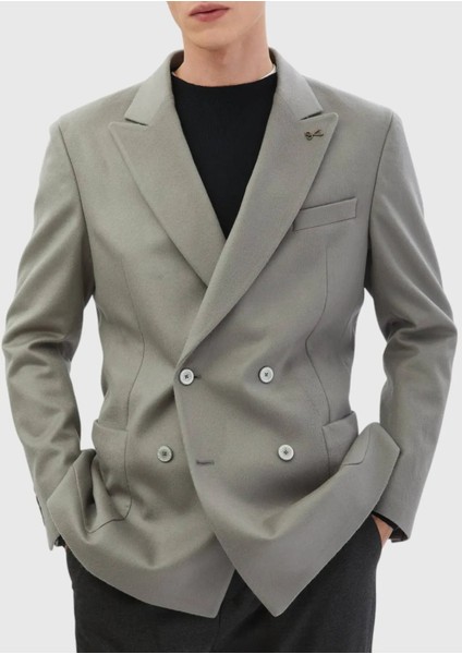 Gri Düz Comfort Fit %100 Yün Ceket fırsatları