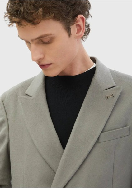 Gri Düz Comfort Fit %100 Yün Ceket indirimleri