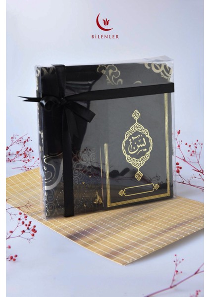 Termo Deri Yasin Kitabı Seccadeli Eşarplı ve Inci Tesbihli Mevlüt Set 1 Adet