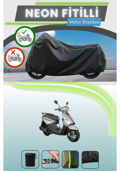 Siyah Arka Çanta Uyumlu Neon Fitilli Apec Ps5 Uyumlu Motor Brandası