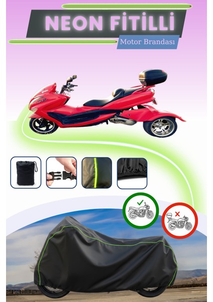 Siyah Neon Fitilli Bumoto/jinling Forewer Gt 250 Uyumlu Motor Brandası