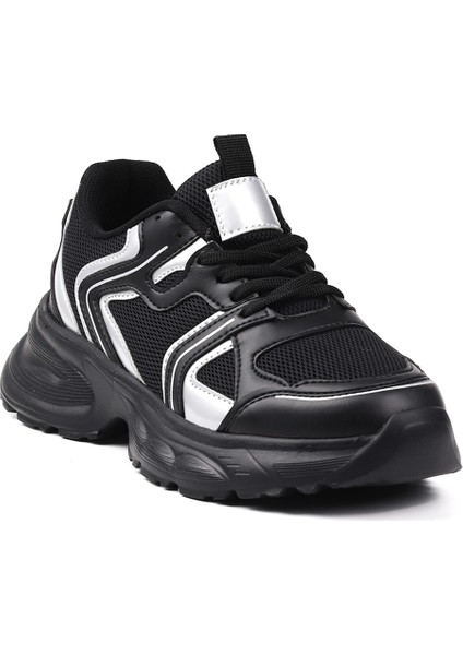 Kadın Siyah Fileli Sneaker Günlük Ortopedik Spor Ayakkabı fiyatları