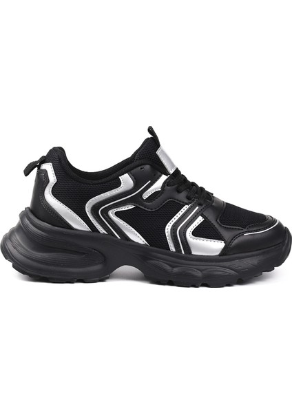 Kadın Siyah Fileli Sneaker Günlük Ortopedik Spor Ayakkabı modelleri