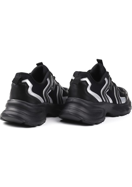 Kadın Siyah Fileli Sneaker Günlük Ortopedik Spor Ayakkabı fırsatları