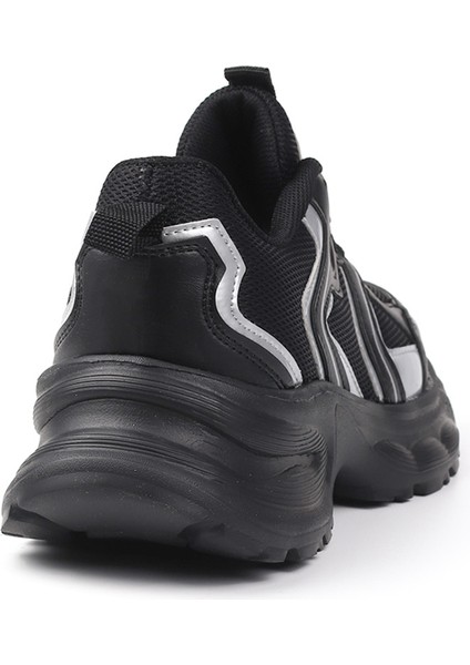 Kadın Siyah Fileli Sneaker Günlük Ortopedik Spor Ayakkabı indirimleri