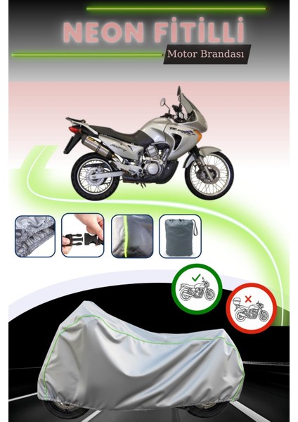 Gri Neon Fitilli Honda Xl 650 Transalp Uyumlu Motosiklet Brandası