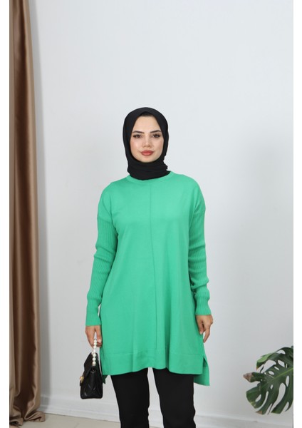 Kolları Fitilli Merserize Tunik modelleri