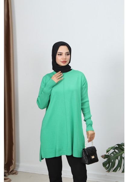 Kolları Fitilli Merserize Tunik fırsatları