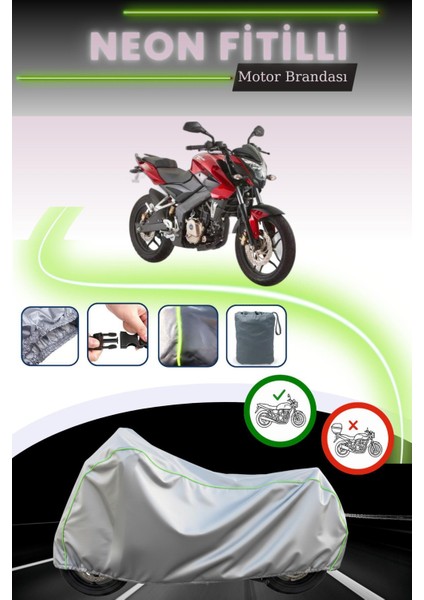 Gri Neon Fitilli Bajaj Pulsar Ns 150 Uyumlu Motosiklet Brandası