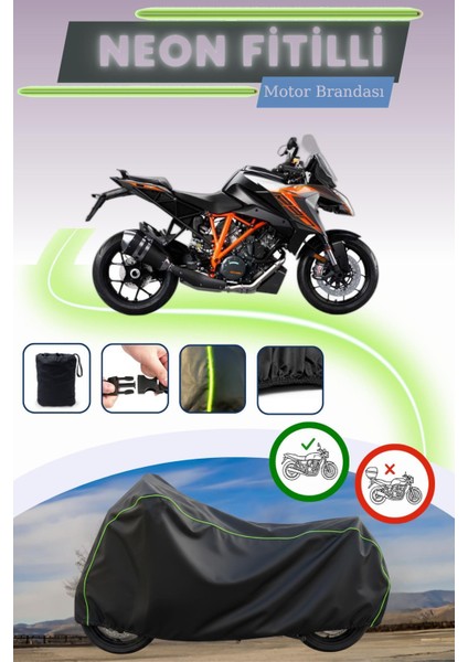 Siyah Neon Fitilli Ktm 1290 Super Duke Gt Uyumlu Motor Brandası