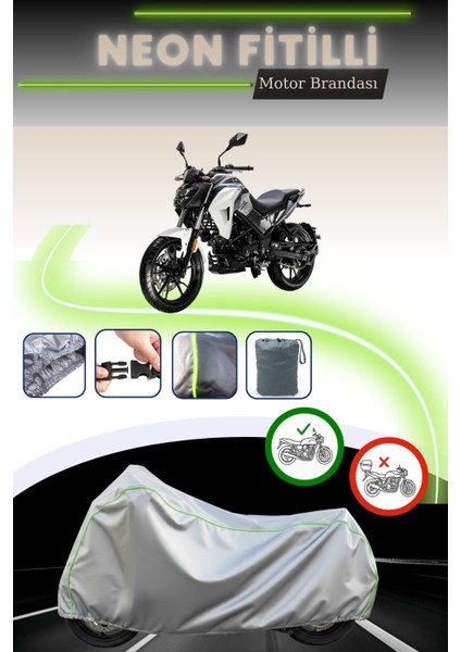 Gri Neon Fitilli Sym Nh x 125 Nfc Uyumlu Motosiklet Brandası