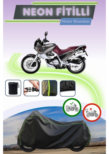 Siyah Neon Fitilli Bmw F 650 St Uyumlu Motor Brandası