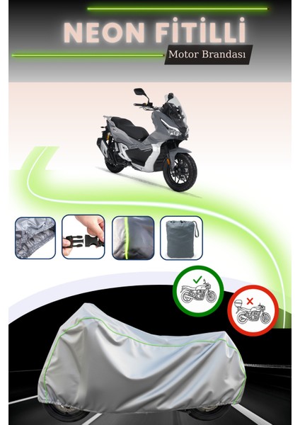 Gri Neon Fitilli Rks Freccia 125 Uyumlu Motosiklet Brandası