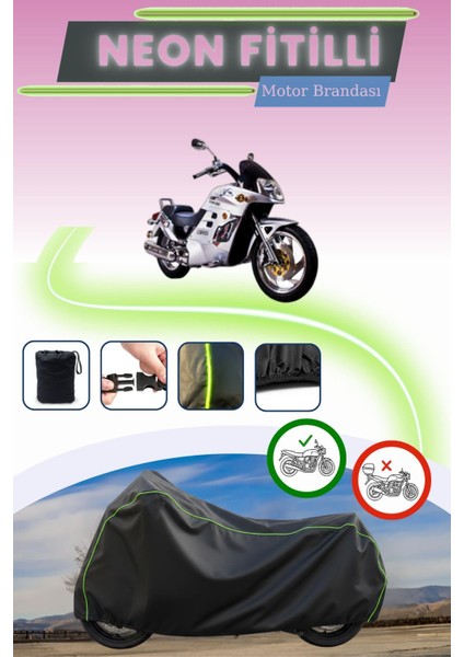 Siyah Neon Fitilli Dorado Corvus Uyumlu Motor Brandası