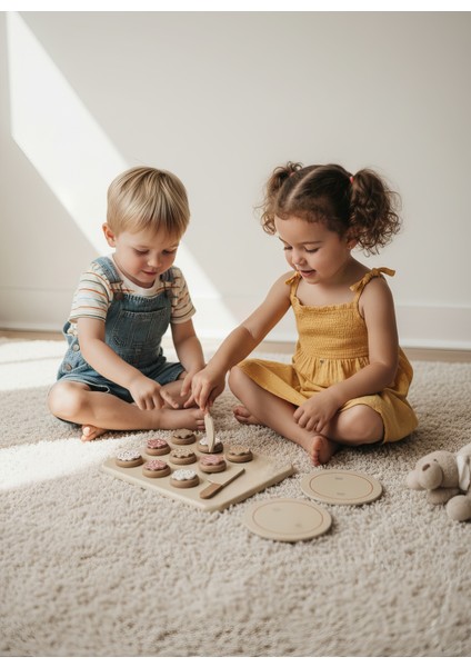 Ahşap Kurabiye Yapma Oyuncağı - 22 Parça Montessori Eğitici Set