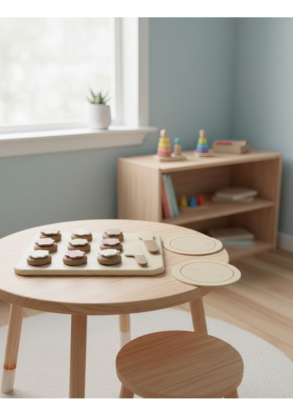 Ahşap Kurabiye Yapma Oyuncağı - 22 Parça Montessori Eğitici Set indirimleri