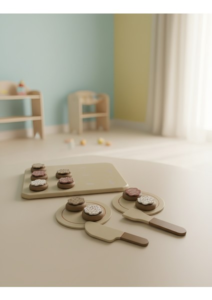 Ahşap Kurabiye Yapma Oyuncağı - 22 Parça Montessori Eğitici Set