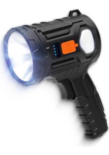 HP76 Solar Şarjlı 6 Modlu 1200 Mah 650 Lümen El Feneri Siyah