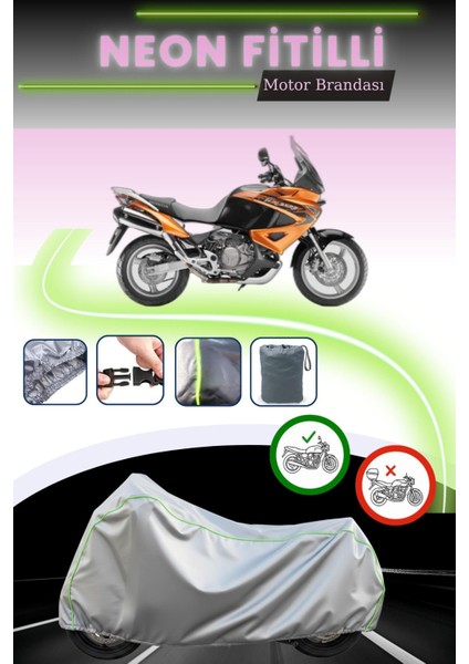 Gri Neon Fitilli Honda Xl 1000V Varadero Uyumlu Motosiklet Brandası