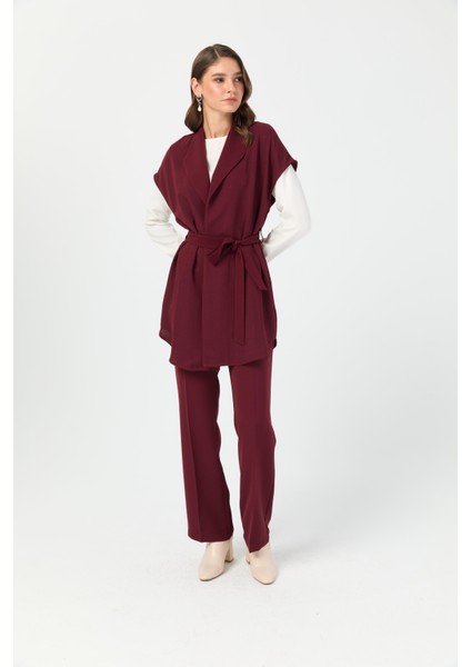 Tunik Yelek Pantolon Takım Bordo indirimleri