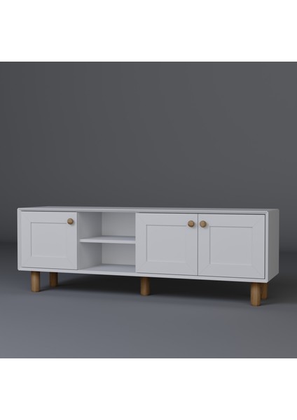 Bohem Serisi Natura Mat Beyaz Tv Ünitesi